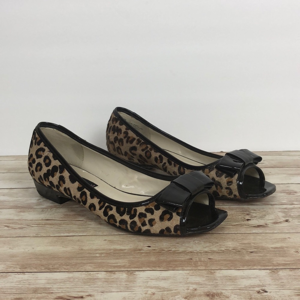 Steve Madden Leopard Print Peeptoe Flat